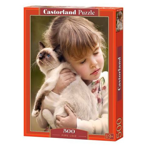 Puzzle Castorland 500el Prawdziwa miłość - dziewczynka z kotem